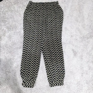 Chico's black label black and tan chevron print‎ pants size 00